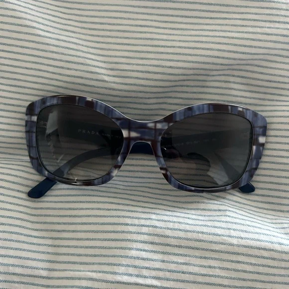 Prada Blue and White Sunglasses - Picture 1 of 12